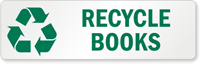 Recycle Books Label with Recycle Graphic