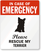 In Case Of Emergency, Please My Terrier Label