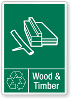 Wood Timber Recycling Label