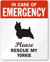 In Case Of Emergency, Please My Yorkie Label