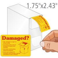 Damaged Or Open On Delivery Labels Dispenser