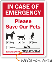 In Case Of Emergency Pet Window Decal