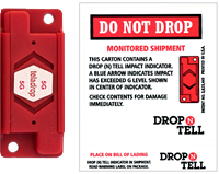 Teladrop Drop-N-Tell Resettable Shock Indicator Labels