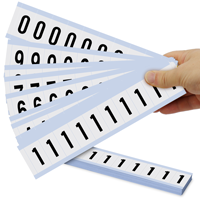 Mylar 1" Numbers and Letters Character Black on white 09Kit