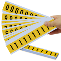 Mylar 1" Numbers and Letters Character Black on yellow 09Kit