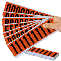 Mylar 2" Numbers and Letters Character black on orange 09Kit