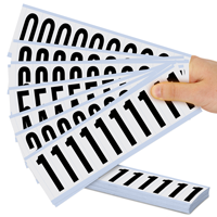 Mylar 2" Numbers and Letters Character Black on white 09Kit
