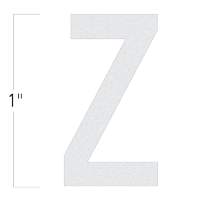 Die-Cut 1 Inch Tall Reflective Letter Z White