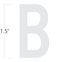 Die-Cut 1.5 Inch Tall Reflective Letter B White