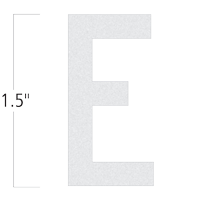 Die-Cut 1.5 Inch Tall Reflective Letter E White
