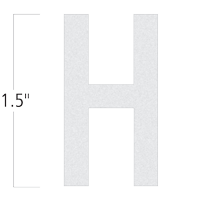 Die-Cut 1.5 Inch Tall Reflective Letter H White
