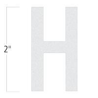 Die-Cut 2 Inch Tall Reflective Letter H White