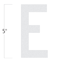 Die-Cut 5 Inch Tall Reflective Letter E White