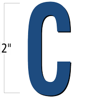 2 inch Die-Cut Magnetic Letter - C, Blue