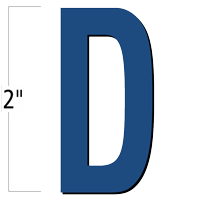 2 inch Die-Cut Magnetic Letter - D, Blue