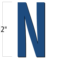 2 inch Die-Cut Magnetic Letter - N, Blue