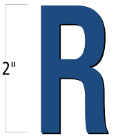 2 inch Die-Cut Magnetic Letter - R, Blue