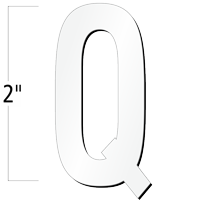 2 inch Die-Cut Magnetic Letter - Q, White