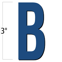 3 inch Die-Cut Magnetic Letter - B, Blue