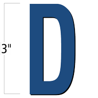 3 inch Die-Cut Magnetic Letter - D, Blue