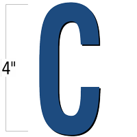 4 inch Die-Cut Magnetic Letter - C, Blue