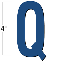 4 inch Die-Cut Magnetic Letter - Q, Blue