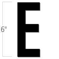 6 inch Die-Cut Magnetic Letter - E, Black