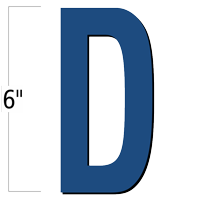 6 inch Die-Cut Magnetic Letter - D, Blue