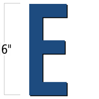 6 inch Die-Cut Magnetic Letter - E, Blue