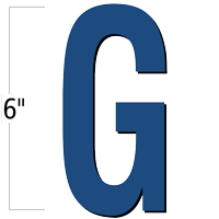 6 inch Die-Cut Magnetic Letter - G, Blue