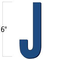 6 inch Die-Cut Magnetic Letter - J, Blue