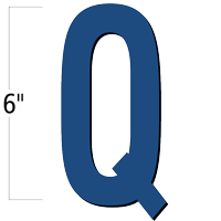 6 inch Die-Cut Magnetic Letter - Q, Blue