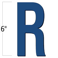 6 inch Die-Cut Magnetic Letter - R, Blue