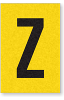 Engineer Grade Vinyl, 1 Inch Letter, Black on Yellow, Z