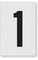 Engineer Grade Vinyl Numbers Letters Black on white 1