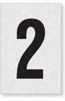Engineer Grade Vinyl Numbers Letters Black on white 2