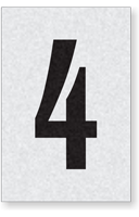 Engineer Grade Vinyl Numbers Letters Black on white 4