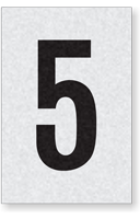 Engineer Grade Vinyl Numbers Letters Black on white 5