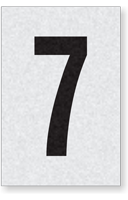 Engineer Grade Vinyl Numbers Letters Black on white 7