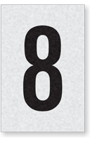 Engineer Grade Vinyl Numbers Letters Black on white 8