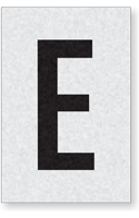 Engineer Grade Vinyl Numbers Letters Black on white E