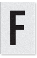 Engineer Grade Vinyl Numbers Letters Black on white F