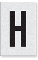 Engineer Grade Vinyl Numbers Letters Black on white H