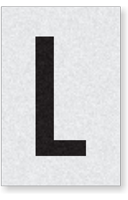 Engineer Grade Vinyl Numbers Letters Black on white L