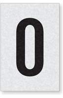 Engineer Grade Vinyl Numbers Letters Black on white O