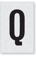 Engineer Grade Vinyl Numbers Letters Black on white Q