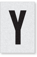 Engineer Grade Vinyl Numbers Letters Black on white Y