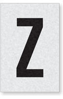 Engineer Grade Vinyl Numbers Letters Black on white Z