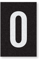 Engineer Grade Vinyl Numbers Letters White on black 0