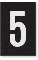 Engineer Grade Vinyl Numbers Letters White on black 5